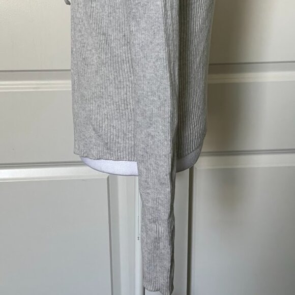 Sweet & Sinful Gray Front Tie Open Front Long Sleeve Cardigan Sweater Medium - Picture 10 of 15